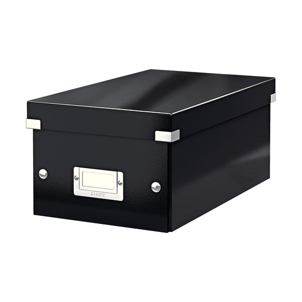 Czarne pudełko do przechowywania z pokrywką Click&Store – Leitz