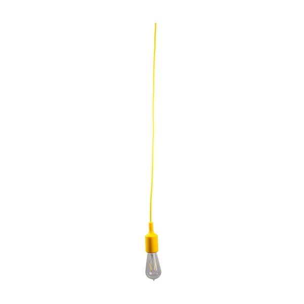 Materiałowy kabel z oprawką 1,5 m - żółty