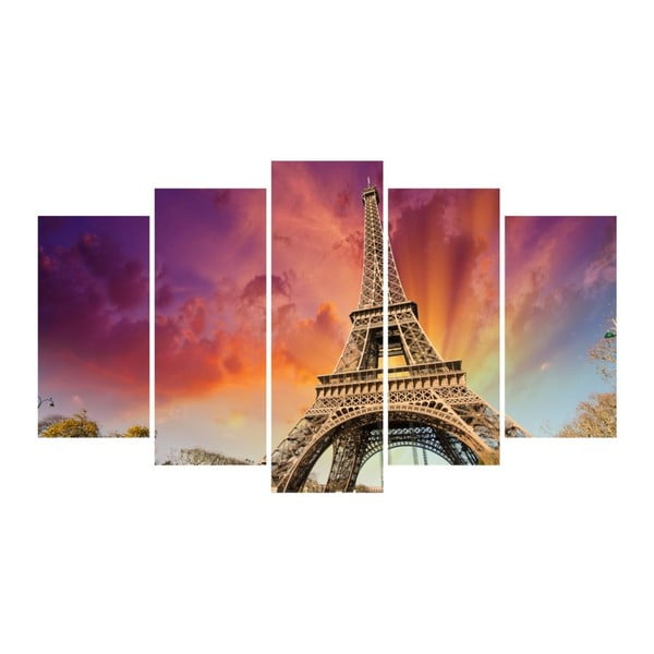 Obraz wieloczęściowy Insigne Fall Eiffel, 102x60 cm