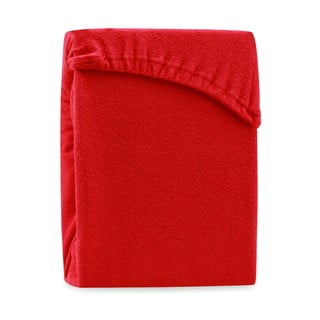 Czerwone elastyczne prześcieradło dwuosobowe AmeliaHome Ruby Siesta, 180-200x200 cm