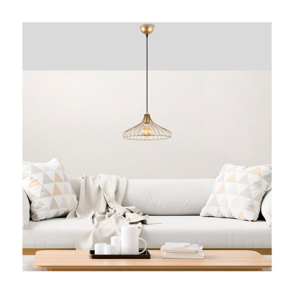 Lampa wisząca w kolorze złota z metalowym kloszem ø 36 cm Depay – Opviq lights-image-1