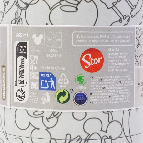 Biały termos dla dzieci ze stali nierdzewnej 665 ml Mickey Mouse – STOR-image-4