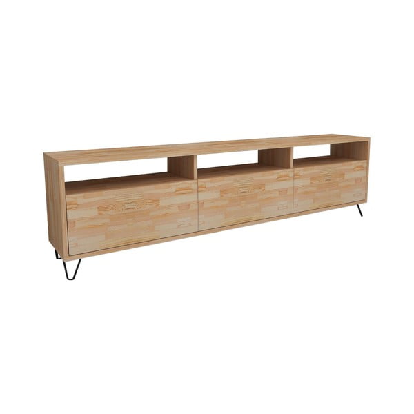 Naturalna szafka pod TV z drewna sosnowego 178x50 cm Holmes – Kalune Design