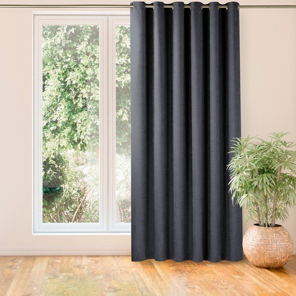 Antracytowa zasłona 140x270 cm Milana – Homede-image-4