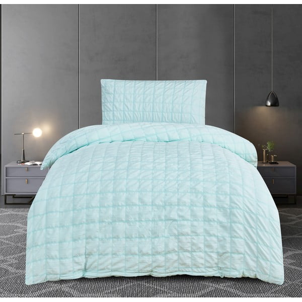 Miętowa pościel jednoosobowa z kory 140x200 cm Naomi – My House