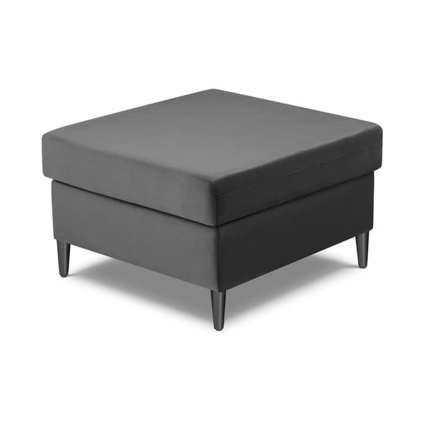 Jasnoszary aksamitny podnóżek Kyoto – Cosmopolitan Design-image-2