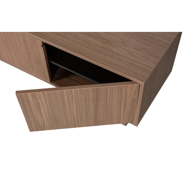 Naturalna szafka pod TV w dekorze orzecha 160x42 cm Seppe – WOOOD-image-4