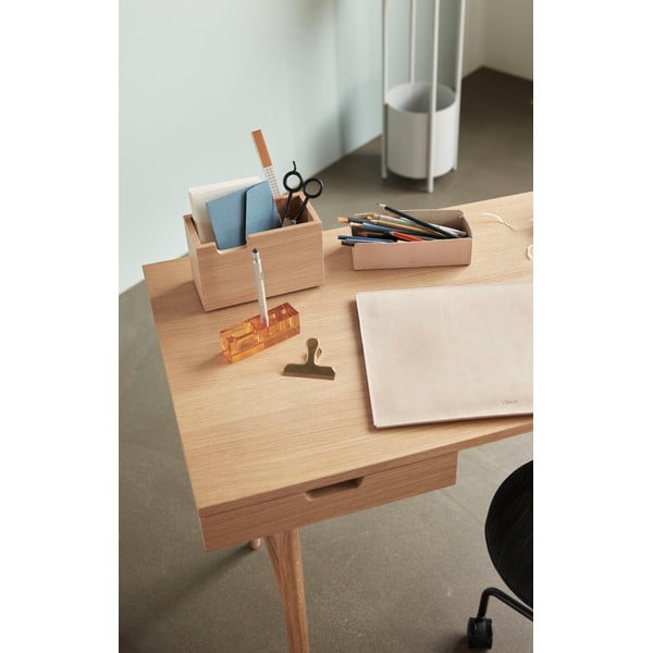 Organizer na artykuły papiernicze ze skóry Studio – Hübsch-image-1