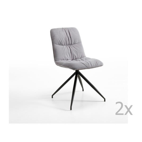 Zestaw 2 szarych krzeseł Design Twist Galena