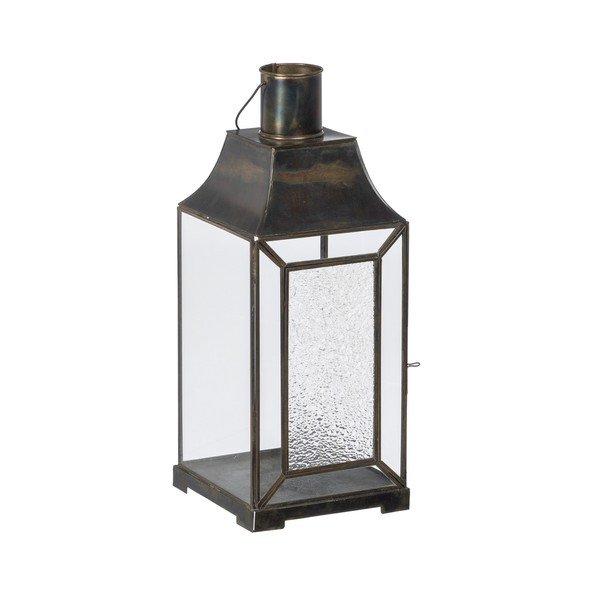 Metalowo-szklany lampion (wysokość 44 cm) – Ixia