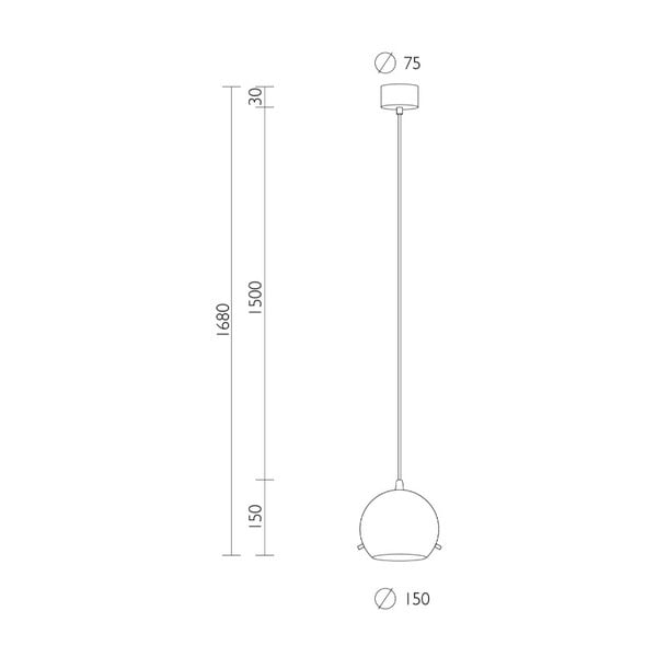 Biała matowa lampa wisząca z czarnym kablem Sotto Luce Myoo-image-1