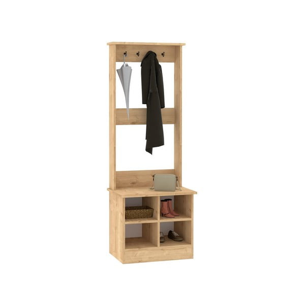 Zestaw do przedpokoju w dekorze dębu Fasitano – Kalune Design-image-2