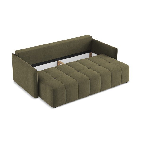 Rozkładana/ze schowkiem sofa w kolorze khaki 225 cm Moku – Makamii-image-4