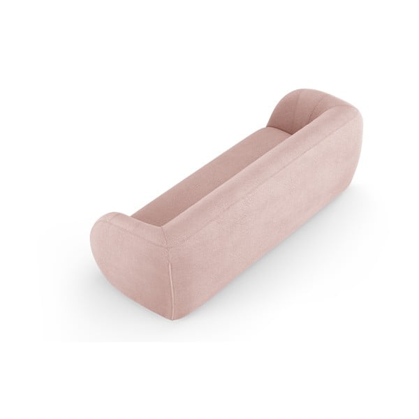 Jasnoróżowa sofa z materiału bouclé 230 cm Essen – Cosmopolitan Design-image-3