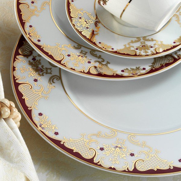 Komplet naczyń porcelanowych 59-częściowy Kutahya Lucembourg-image-1