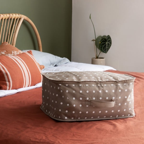 Beżowy mały organizer z suwakiem Compactor Dots-image-1