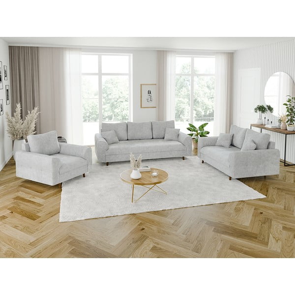 Jasnoszara sofa 210 cm Ariella – Ropez-image-4