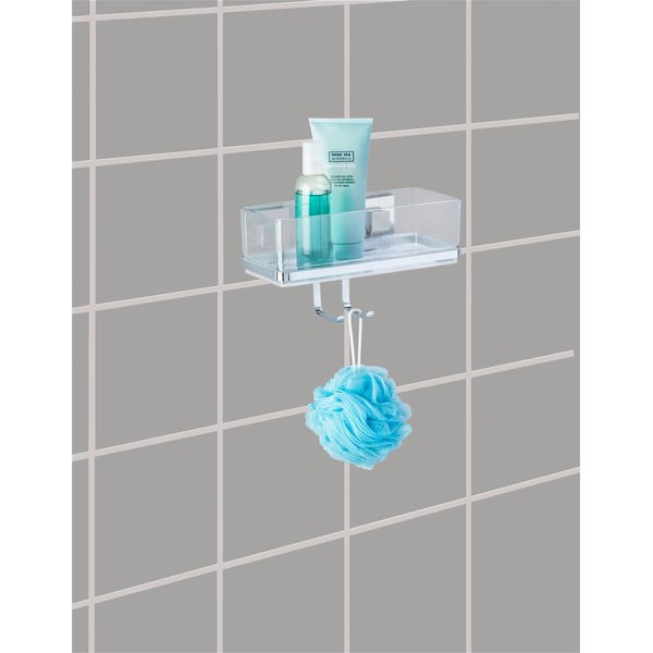 Półka z 2 haczykami z przyssawką Wenko Vacuum-Loc, do 33 kg-image-1