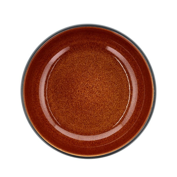 Czarna/w bursztynowym kolorze kamionkowa miska na ramen Gastro Black/Amber – Bitz-image-1