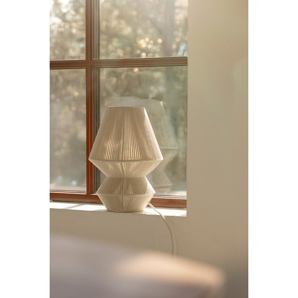 Lampa stołowa w naturalnym kolorze z tekstylnym kloszem (wysokość 34 cm) Razzo – Markslöjd-image-1