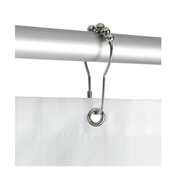 Zestaw 12 haczyków do zasłony prysznicowej Wenko-image-1