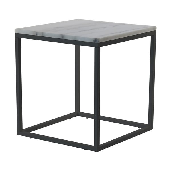 Marmurowy stolik z czarną konstrukcją RGE Accent, szerokość 55 cm