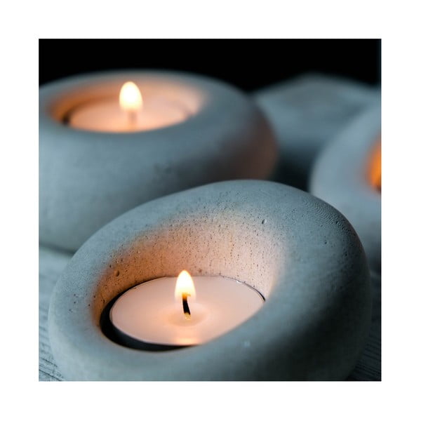 Betonowe świeczniki zestaw 3 szt. Donut – Mioli Decor-image-2