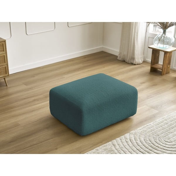 Turkusowy podnóżek z materiału bouclé Tina – Bobochic Paris-image-4