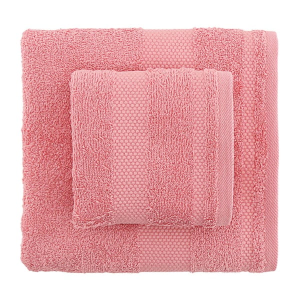 Zestaw 2 różowych ręczników Tommy