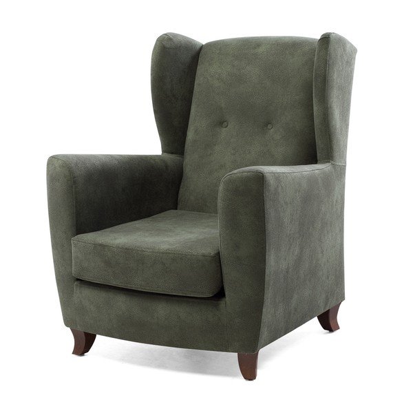 Zielony fotel uszak Balcab Home Janet