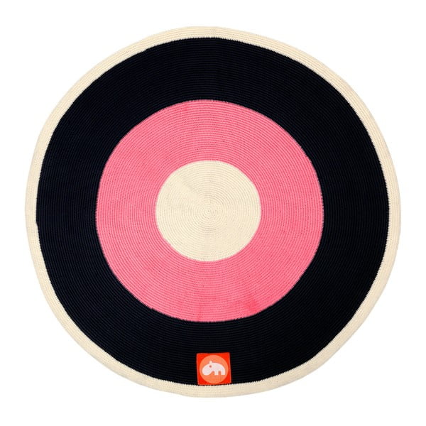 Różowo-czarny dywan Done by Deer ⌀ 113 cm