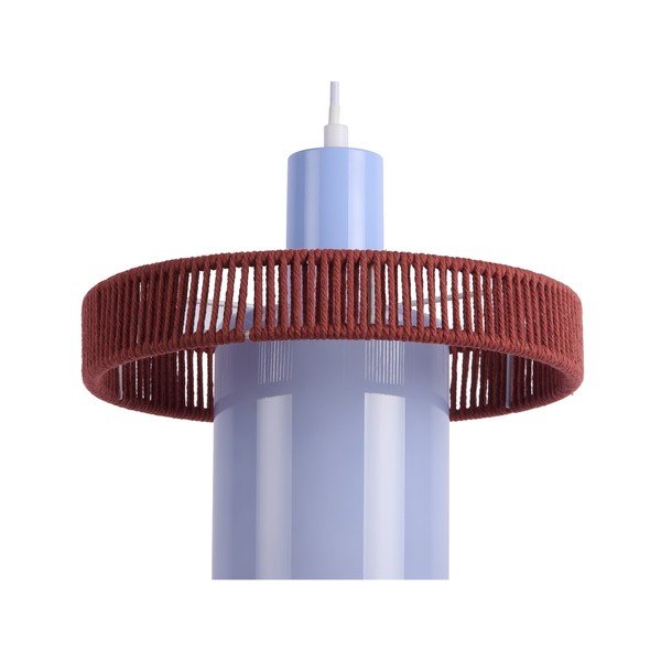 Bordowa/jasnoniebieska szklana lampa wisząca ø 25 cm Firenze Long – Leitmotiv-image-1