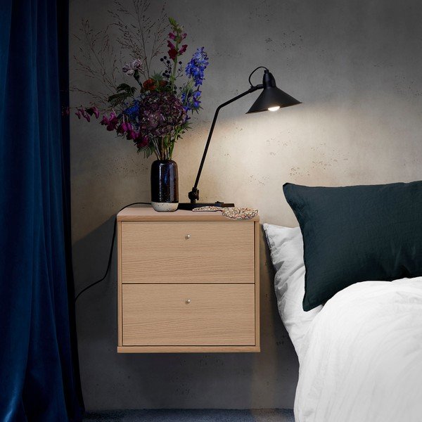 Naturalna wisząca szafka nocna w dekorze dębu Mistral – Hammel Furniture-image-1