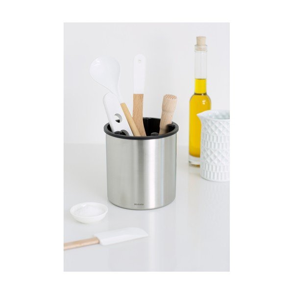 Metalowy stojak na akcesoria do mycia naczyń w kolorze matowego srebra – Brabantia-image-1