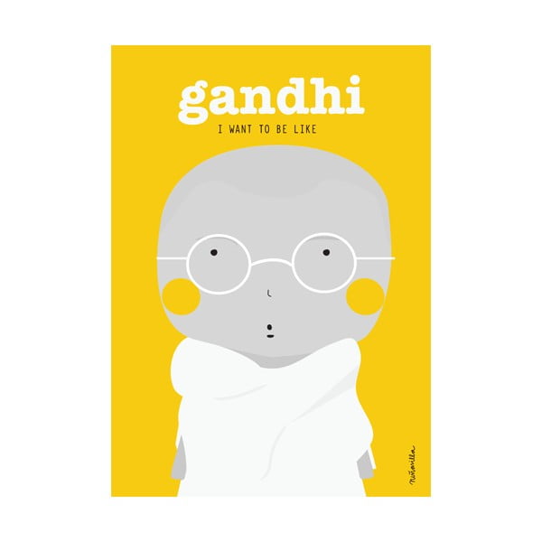Plakat NiñaSilla Gandhi, 21x42 cm
