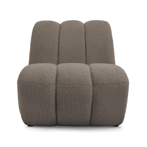 Szarobrązowy fotel z materiału bouclé Janissaire – Bobochic Paris-image-3