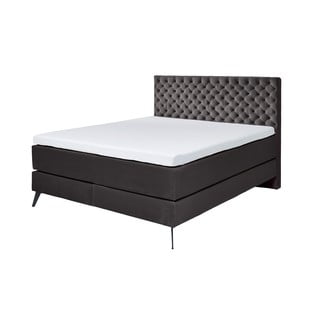 Antracytowe łóżko boxspring 200x200 cm La Maison – Meise Möbel