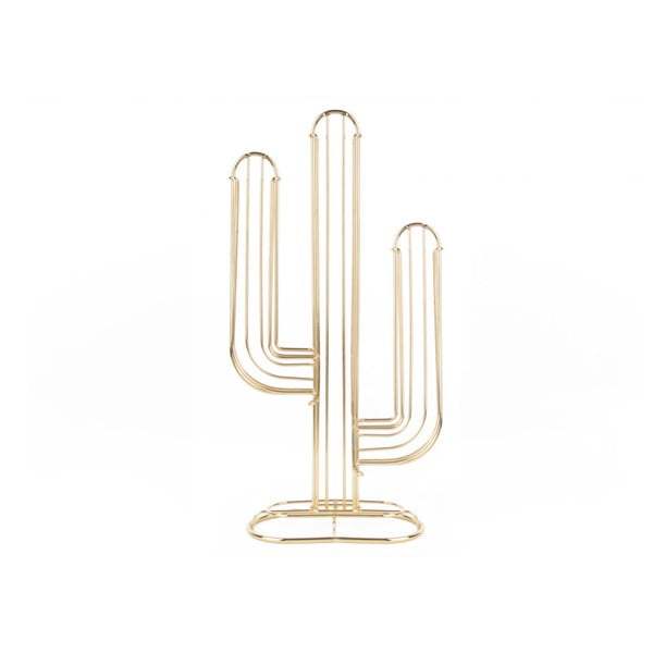 Stojak na 48 kapsułek do kawy w kolorze złota Present Time Cactus-image-1