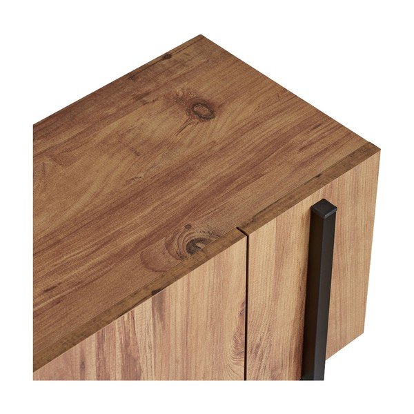 Szafka pod TV w dekorze sosny w naturalnym kolorze 180x45x30 cm Nexus – Kalune Design-image-4