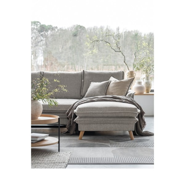 Szarobeżowy rozkładany/ze schowkiem narożnik (prawostronny/z szezlongiem) Charming Charlie – Miuform-image-4