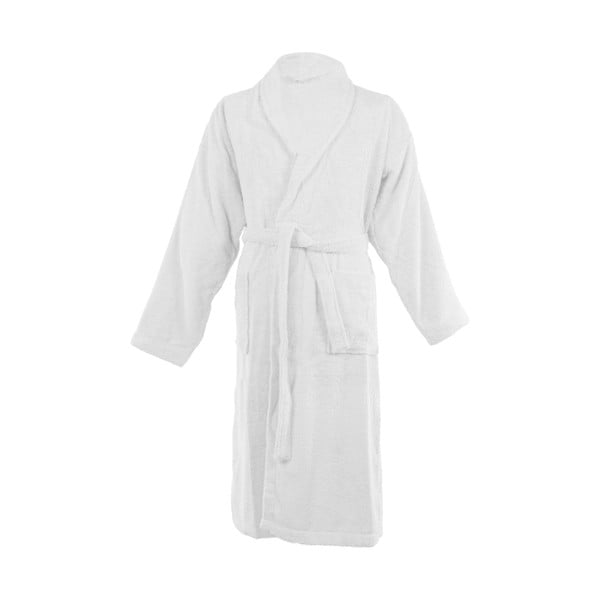 Biały bawełniany szlafrok w rozmiarze S/M Lindu – Tiseco Home Studio