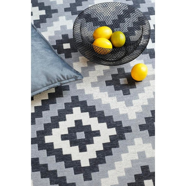 Szary dwustronny dywan Narma Saka, 100x160 cm-image-4