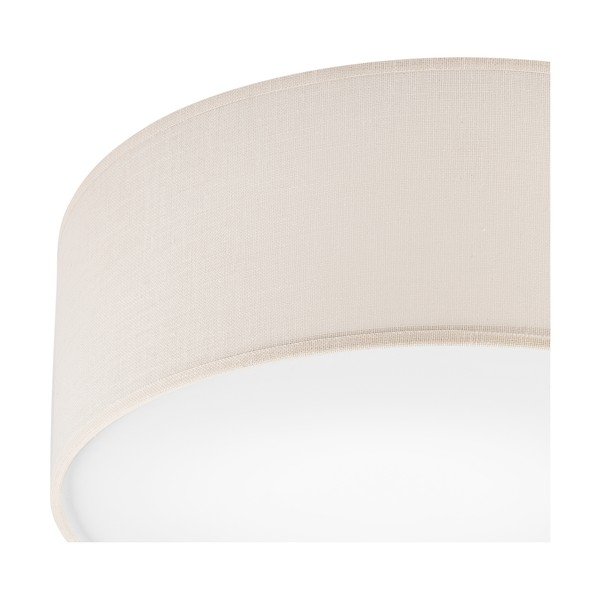 Kremowa lampa sufitowa z tekstylnym kloszem ø 35 cm Vivian – LAMKUR-image-3