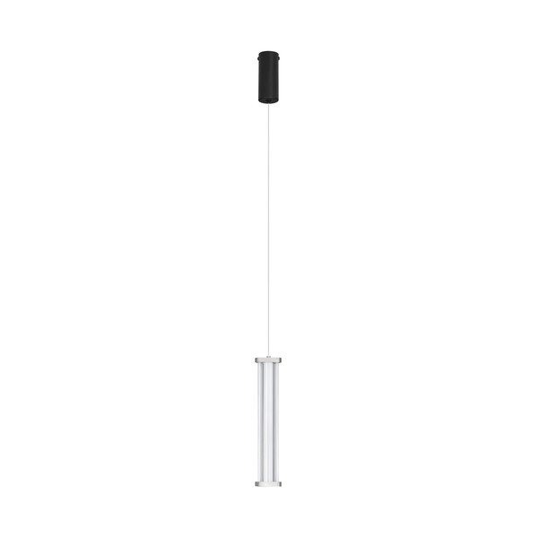 Metalowa lampa wisząca LED ze ściemniaczem w kolorze matowej czerni/w kolorze matowego srebra z kloszem ze szkła akrylowego ø 6 cm Pheme – Nova Luce