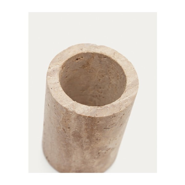 Beżowy kamienny kubek na szczoteczki do zębów Macre – Kave Home-image-3