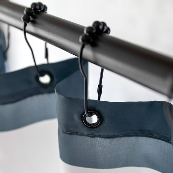 Czarne haczyki do zasłony prysznicowej zestaw 10 szt. Aqua – Mette Ditmer Denmark-image-2