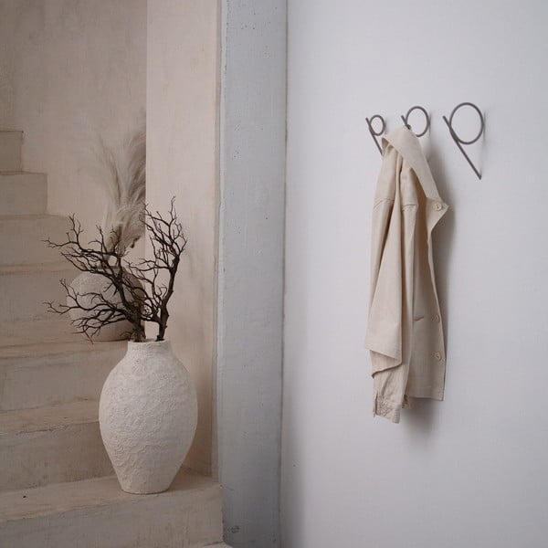 Szarobrązowy ścienny stalowy haczyk Tuba M – Spinder Design-image-3