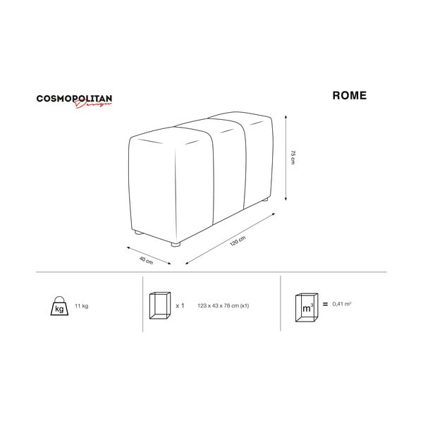 Niebieskie oparcie do sofy modułowej Rome – Cosmopolitan Design-image-3