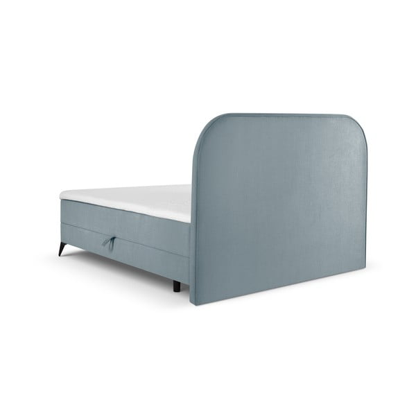 Jasnoniebieskie łóżko boxspring ze schowkiem 180x200 cm Eclipse – Cosmopolitan Design-image-3