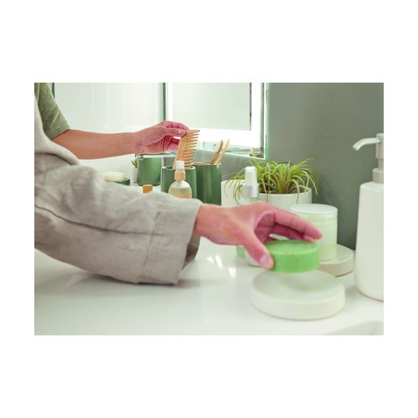 Biała ceramiczna mydelniczka iDesign Eco Vanity-image-2